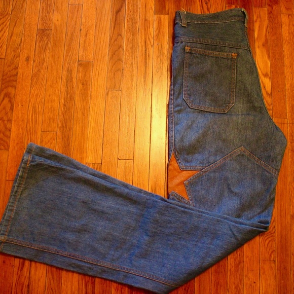 vintage Denim - Vintage 70s southwestern cowgirl jean bellbottoms